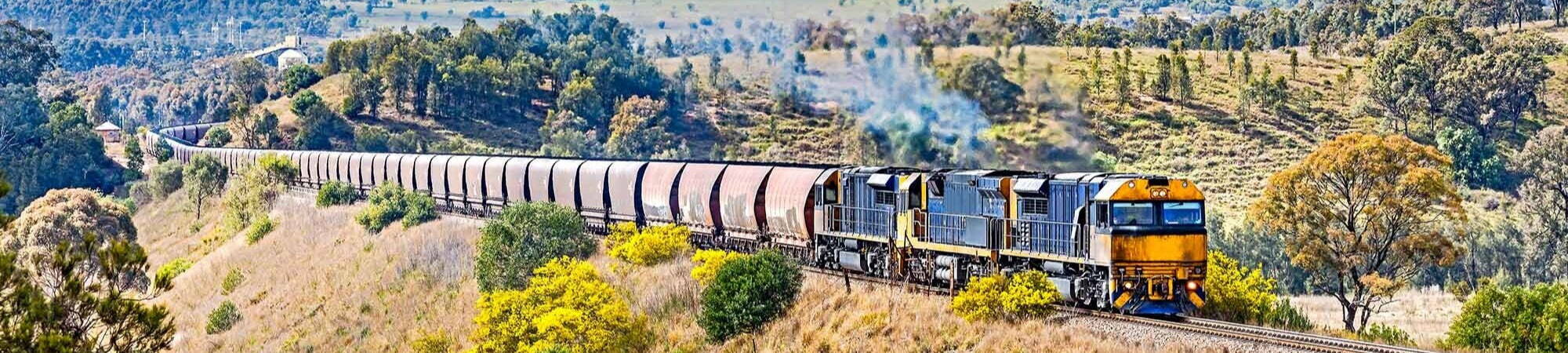 Locomotive train on track