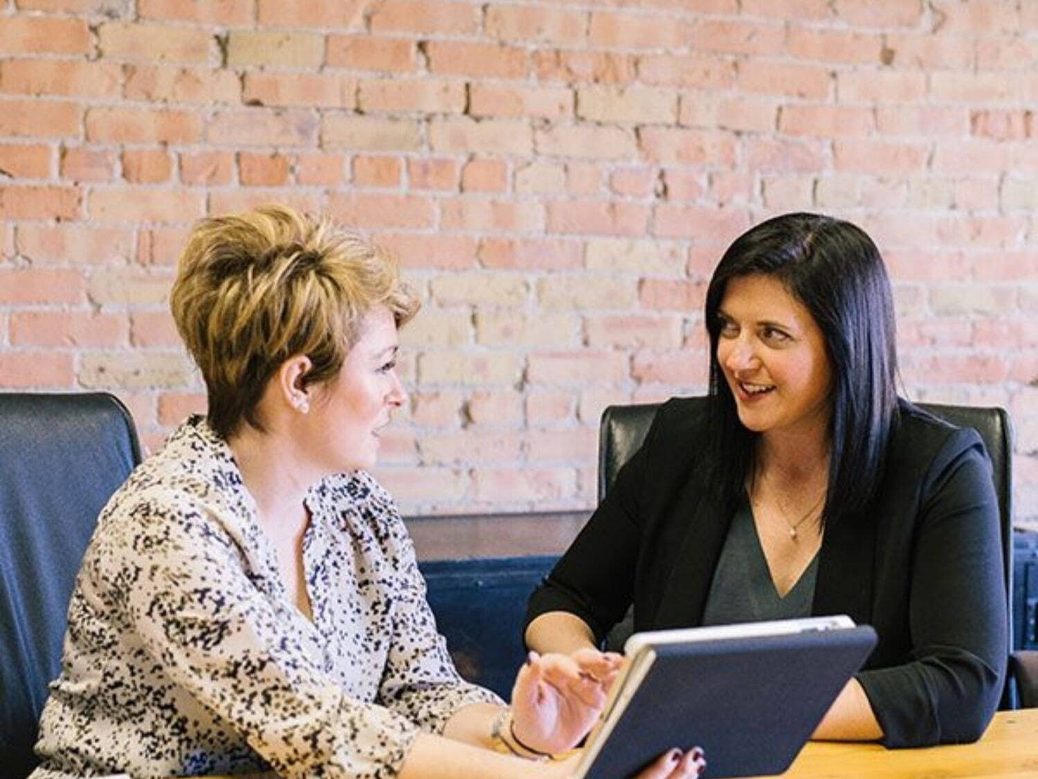 two women having a meeting