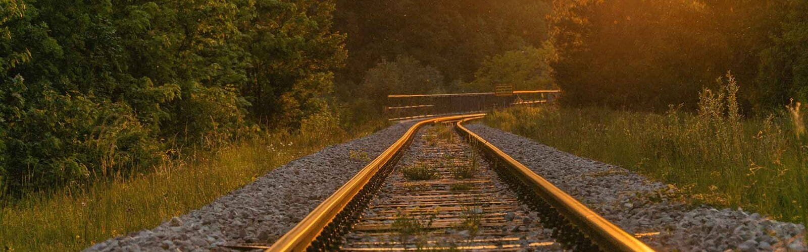 railway tracks in the countryside