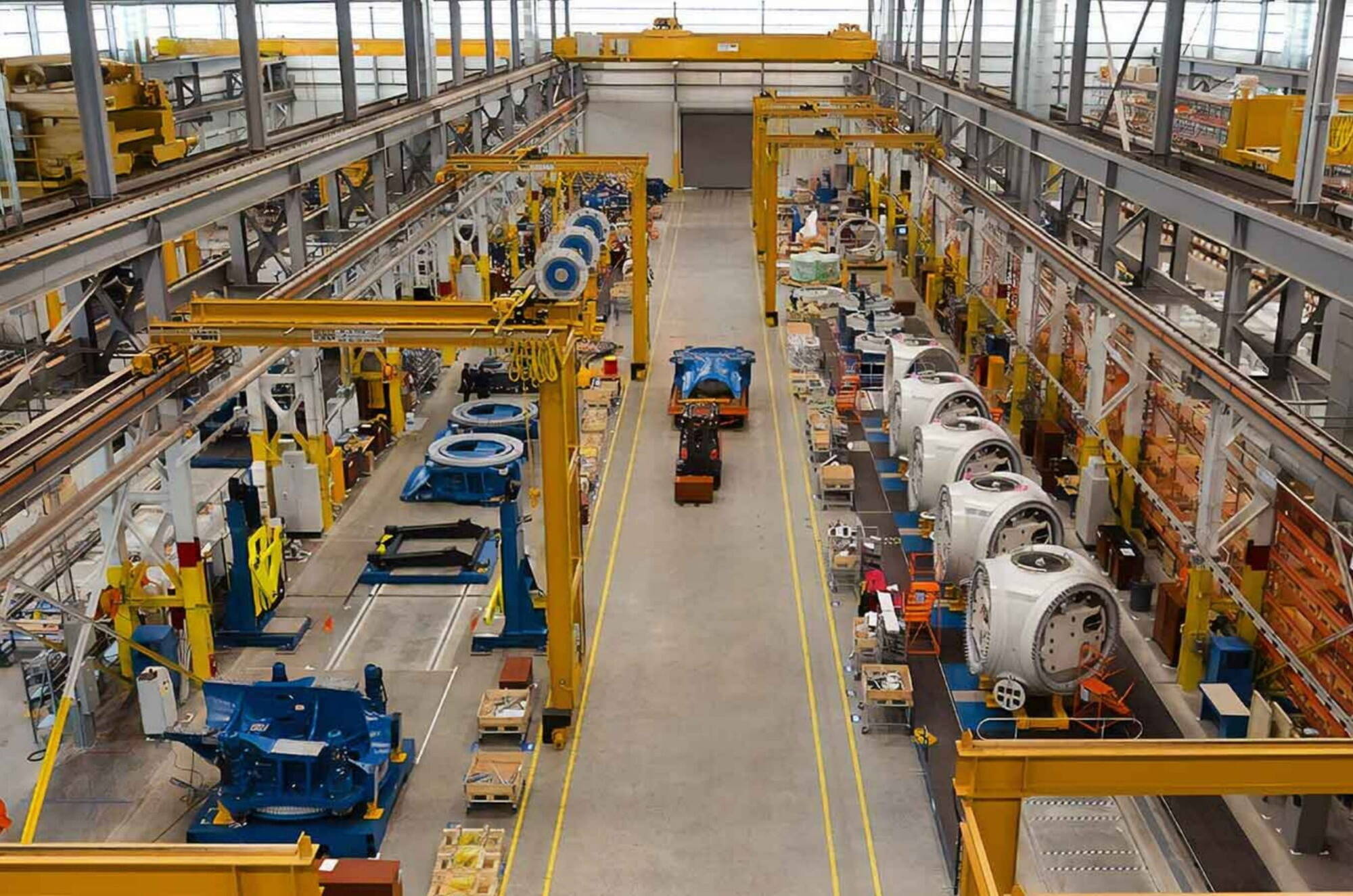 Forklift on manufacturing site