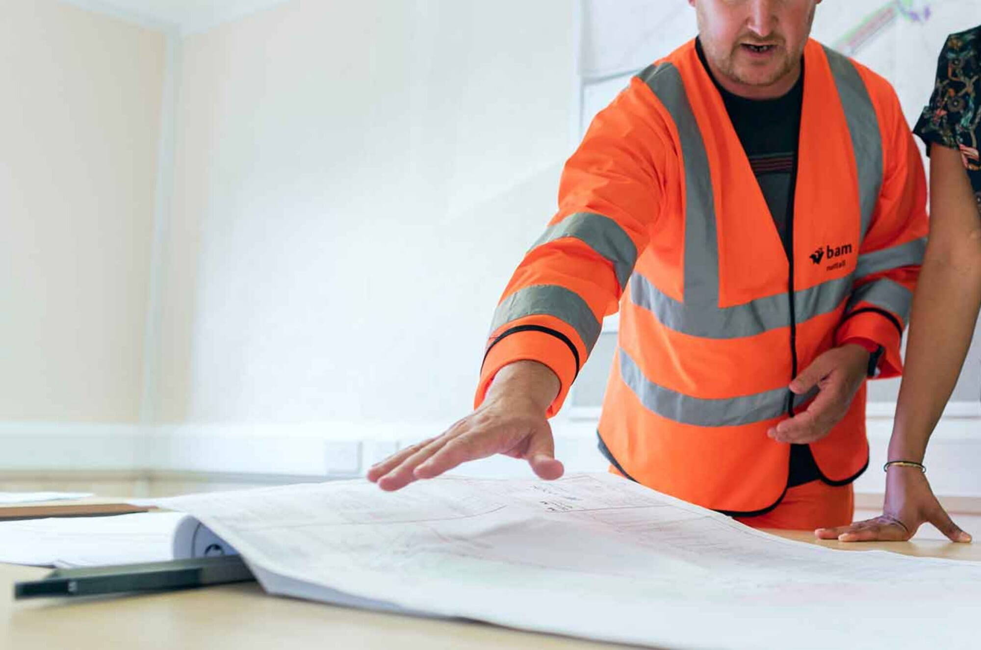 Man and woman going over safety plans