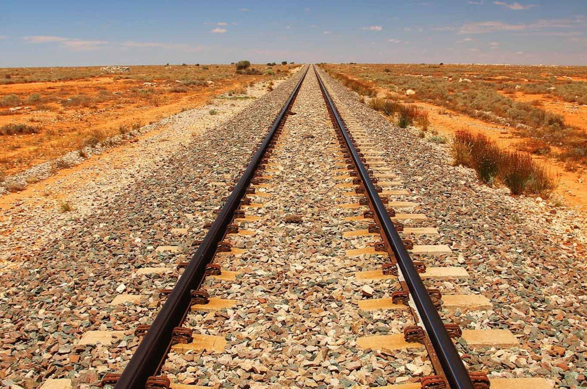 locomotive train in Australian countryside