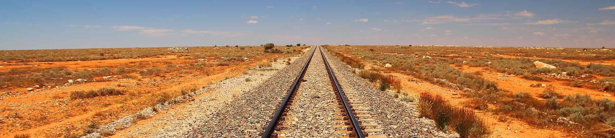 locomotive train in Australian countryside