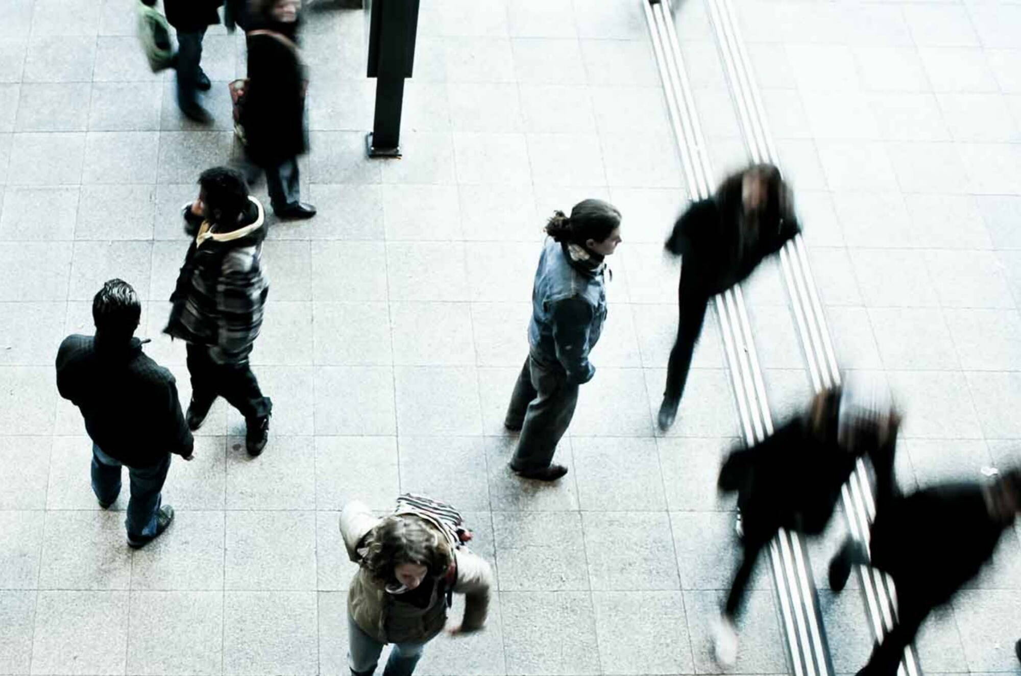 people walking on city street